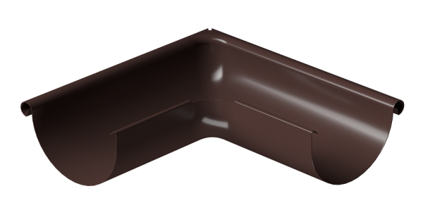 Угол внешний 90° D125 Döcke STAL PREMIUM Шоколад, (RAL 8019) купить в 