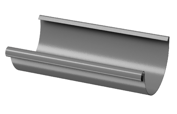 Желоб полукруглый D125 3 м Döcke STAL PREMIUM Графит, (RAL 7024) купить в 