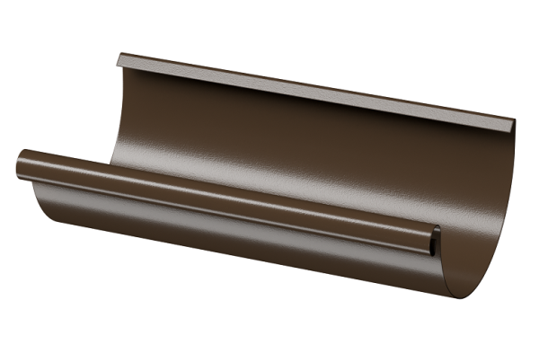 Желоб полукруглый D125 3 м Döcke STAL PREMIUM Каштан, (RAL 8017) купить в 