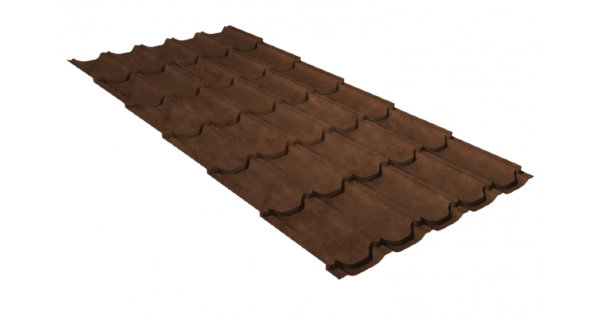Металлочерепица квинта плюс GL 0,5 Safari Twincolor Brown купить в 