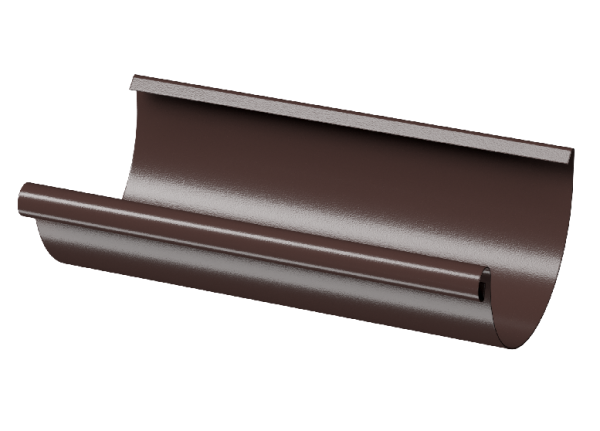 Желоб полукруглый D125 3 м Döcke STAL PREMIUM Шоколад, (RAL 8019) купить в 