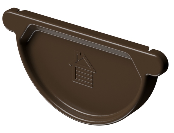 Заглушка желоба D125 Döcke STAL PREMIUM Каштан, (RAL 8017) купить в 