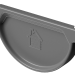 Заглушка желоба D125 Döcke STAL PREMIUM Графит, (RAL 7024) купить в 