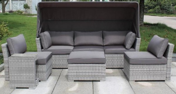 Диван-Трансформер AFINA плетеный из иск. ротанга AFM-320G Grey купить в 