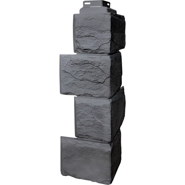 Цокольный сайдинг FineBer – Серия “Камень природный”, Угол наружный Кварцевый купить в 