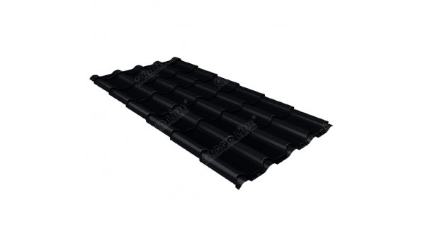 Металлочерепица камея 0,45 Drap RAL 9005 черный купить в 