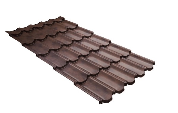 Металлочерепица квинта плюс с  3D резом 0,45 Safari Twincolor Brown купить в 