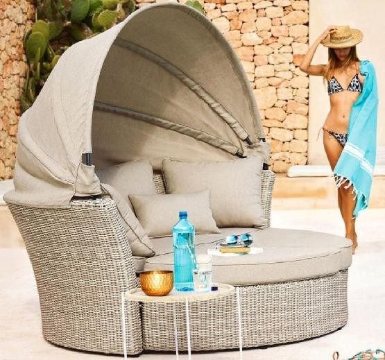 Диван-Трансформер AFINA плетеный из иск. ротанга AFM-325 Beige купить в 