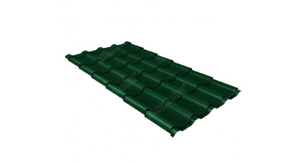 Металлочерепица камея 0,45 Drap RAL 6005 зеленый мох купить в 