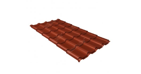 Металлочерепица камея 0,45 Drap RAL 8004 терракота купить в 