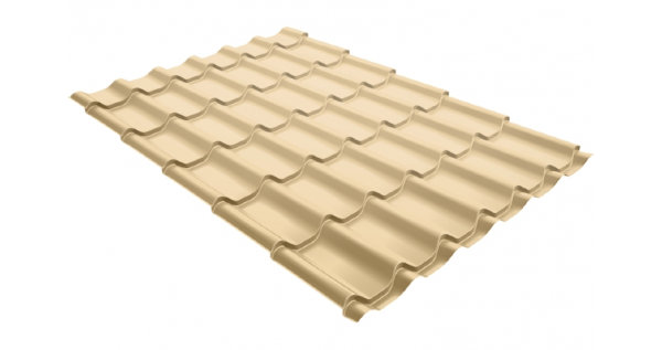 Металлочерепица классик 0,5 Satin RAL 1014 слоновая кость купить в 