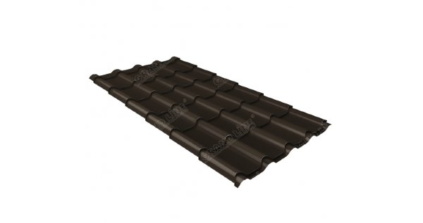 Металлочерепица камея GL 0,5 GreenCoat Pural matt RR 32 темно-коричневый (RAL 8019 серо-коричневый) купить в 
