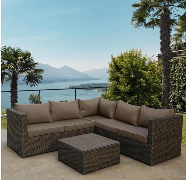 Комплект мебели AFINA плетеной из иск. ротанга YR825A Brown/Beige купить в 
