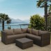 Комплект мебели AFINA плетеной из иск. ротанга YR825A Brown/Beige купить в 