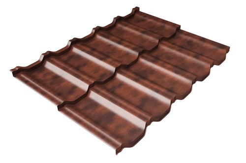 Металлочерепица модульная Квинта Uno Grand Line c 3D резом 0,45 Safari Twincolor Brown купить в 