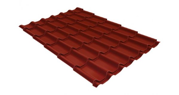 Металлочерепица классик GL 0,5 Velur20 RAL 3009 оксидно-красный купить в 