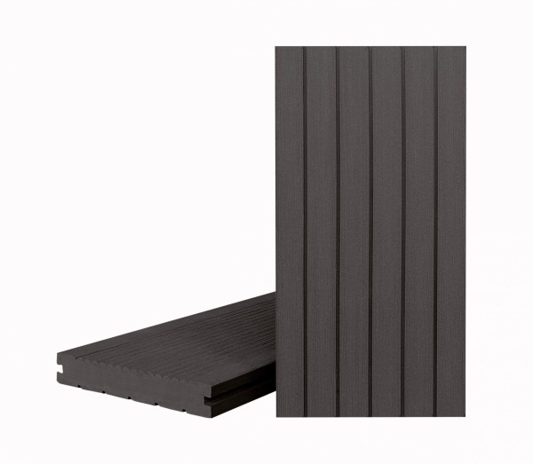 Террасная доска Классик Чёрное дерево (полнотелая с пазом) купить в 