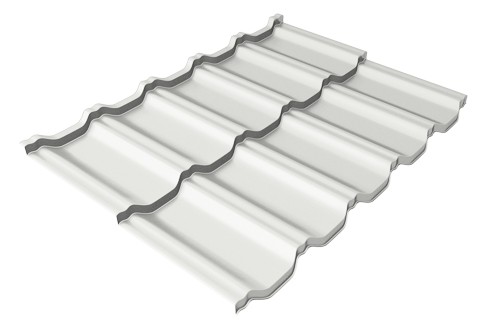 Металлочерепица модульная Квинта Uno Grand Line c 3D резом 0,5 Satin RAL 9003 сигнальный белый купить в 