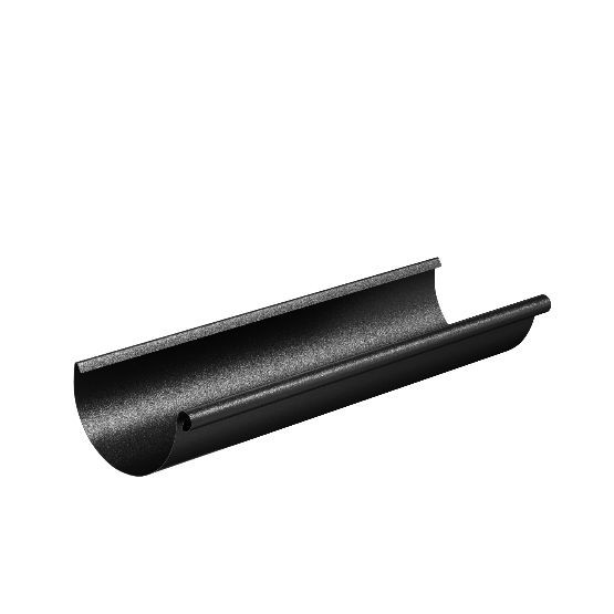 Водосток Aquasistem, система 125x90 - Водосточный желоб 3.00м RAL 9005 Чёрный купить в 