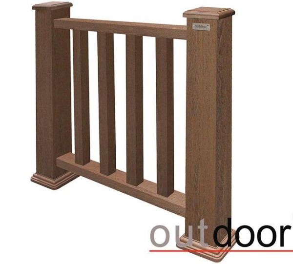 Ограждение из ДПК Outdoor Классик 3D STORM коричневый микс купить в 