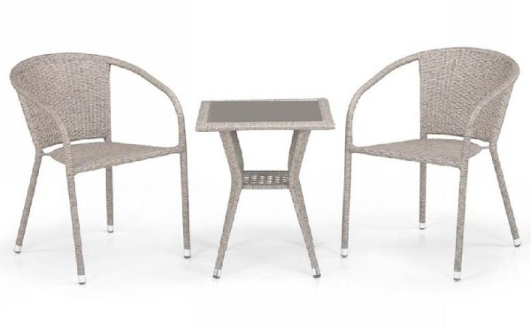 Комплект плетеной мебели AFINA из иск. ротанга T25C/Y137C-W85 Latte 2Pcs купить в 