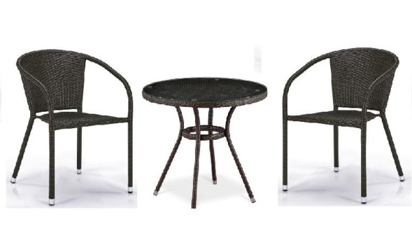 Комплект плетеной мебели AFINA из иск. ротанга Асоль-7 T282ANT/Y137C-W53 Brown 2Pcs купить в 