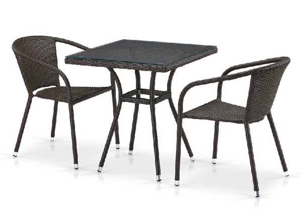 Комплект плетеной мебели AFINA из иск. ротанга T282BNT/Y137C-W53 Brown 2Pcs купить в 