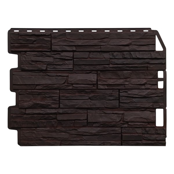 Фасадная панель FineBer, Скол - Тёмно коричневый купить в 