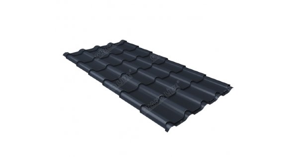 Металлочерепица камея 0,5 Satin RAL 7024 мокрый асфальт купить в 