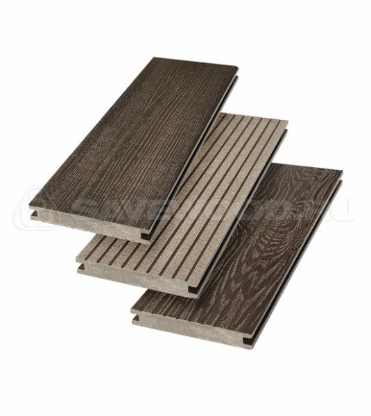 Террасная доска SW Fraxinus (R) полнотелая «SaveWood» Темно-коричневый купить в 