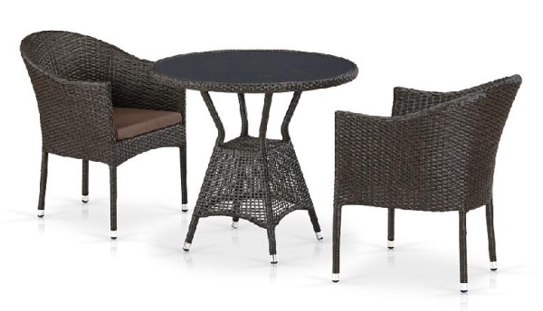 Комплект плетеной мебели AFINA из иск. ротанга T707ANS/Y350-W53 Brown 2Pcs купить в 