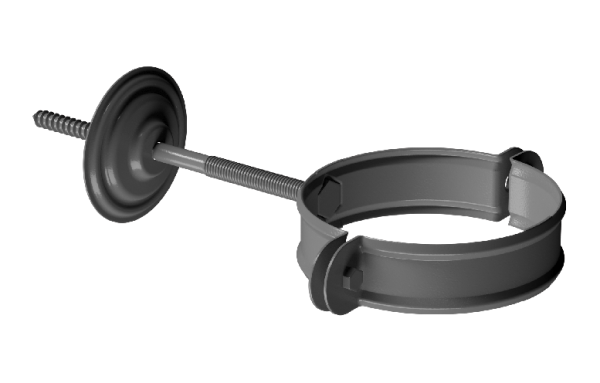 Хомут трубы D90 Döcke STAL PREMIUM Графит, (RAL 7024) купить в 