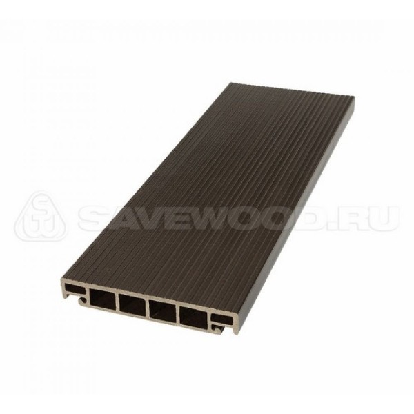 Террасная доска из ДПК SW-Salix «SaveWood» темно-коричневый купить в 