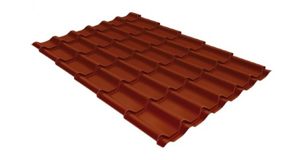 Металлочерепица классик 0,5 Satin RAL 8004 терракота купить в 