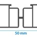 Лага алюминиевая KRONEX 50x25x3000 мм несущая купить в 