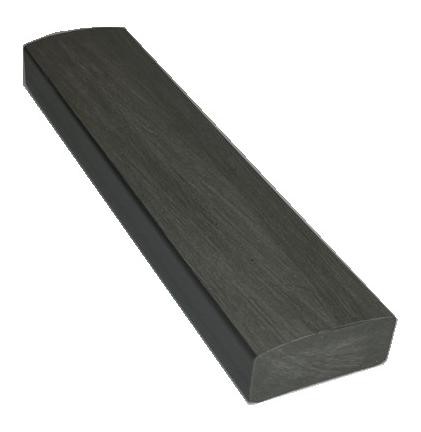 Лавочный брус Ecodecking Некст полнотелый брашированный 70х35 графит купить в 
