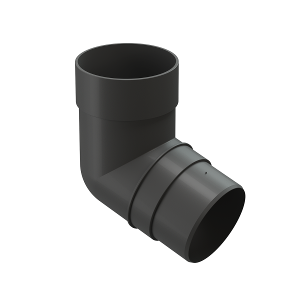 Колено 72˚ для водосточной трубы Docke Premium Графит купить в 