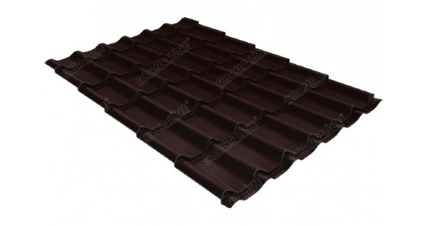 Металлочерепица классик GL 0,5 Quarzit RAL 8017 шоколад Metallic купить в 