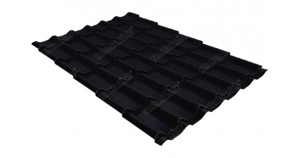 Металлочерепица классик 0,45 Drap RAL 9005 черный купить в 